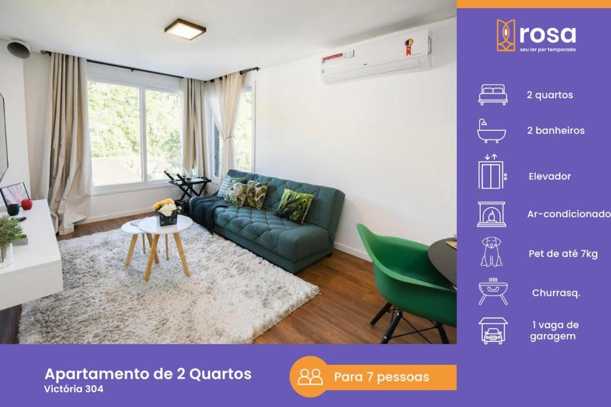 Rosa Edificio Victoria Apartment Gramado Ngoại thất bức ảnh