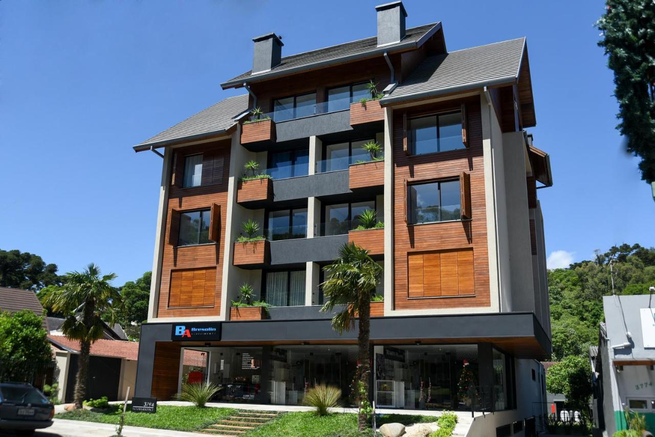 Rosa Edificio Victoria Apartment Gramado Ngoại thất bức ảnh
