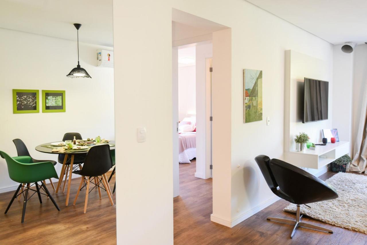 Rosa Edificio Victoria Apartment Gramado Ngoại thất bức ảnh