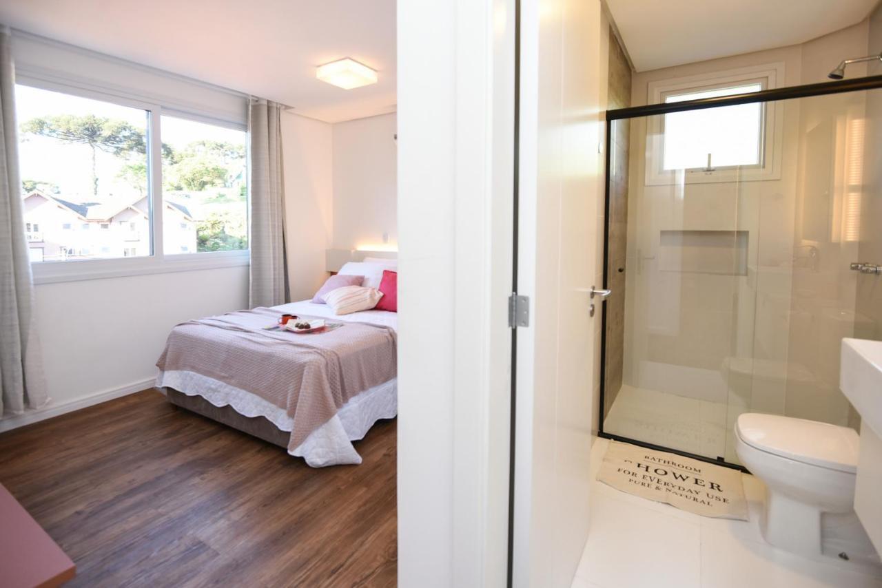 Rosa Edificio Victoria Apartment Gramado Ngoại thất bức ảnh