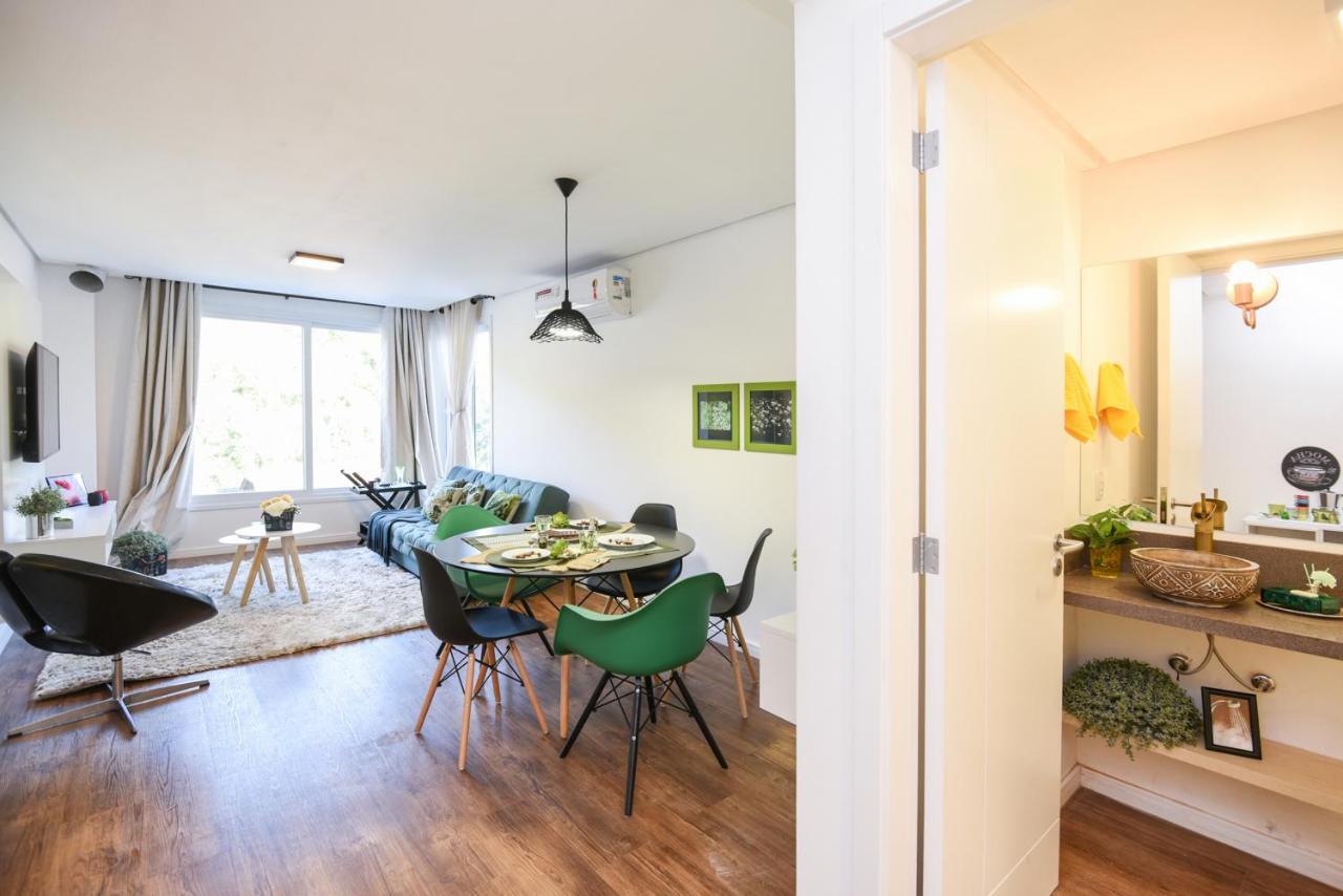 Rosa Edificio Victoria Apartment Gramado Ngoại thất bức ảnh